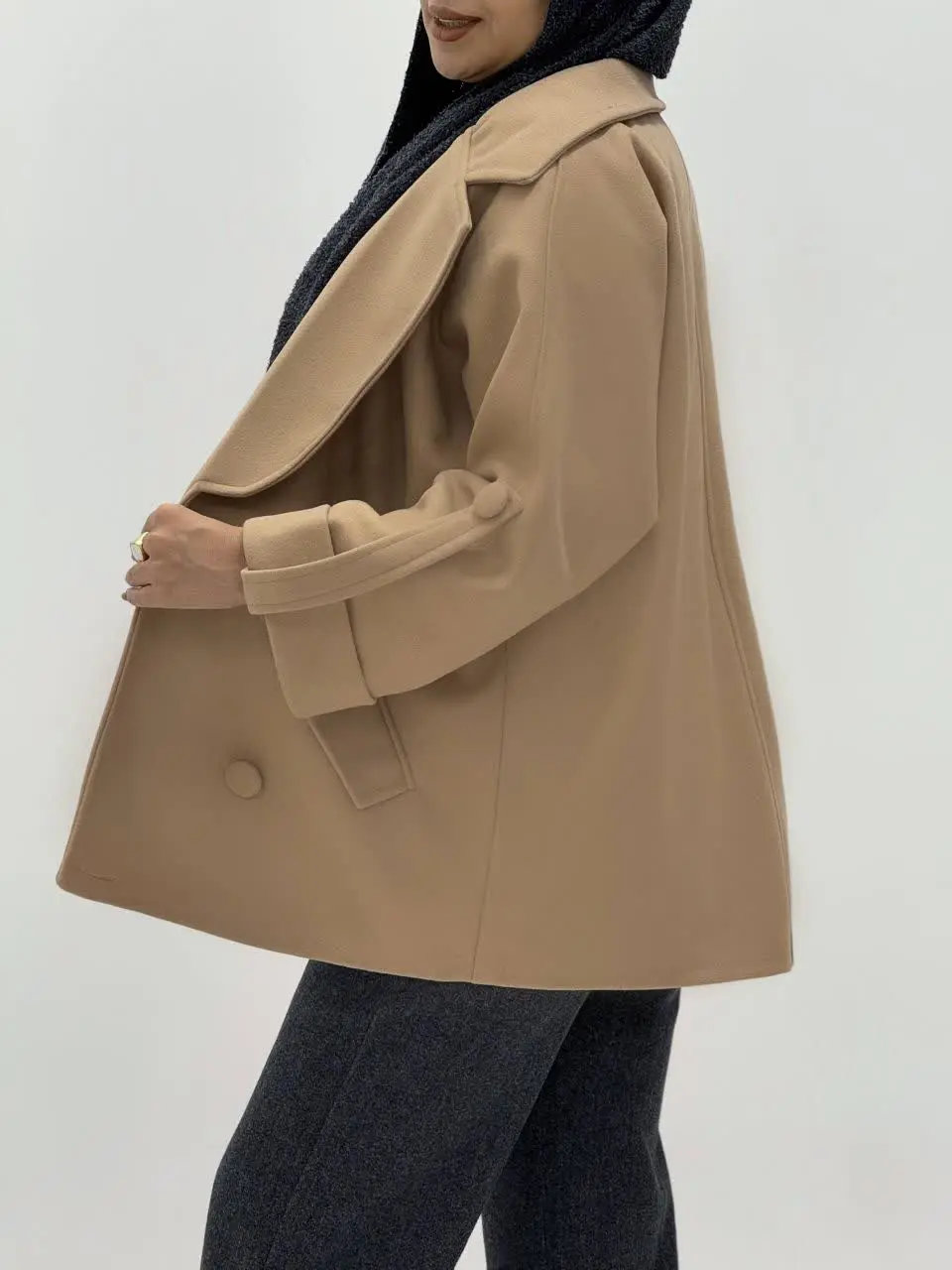 3806-پالتو آستردار آهو